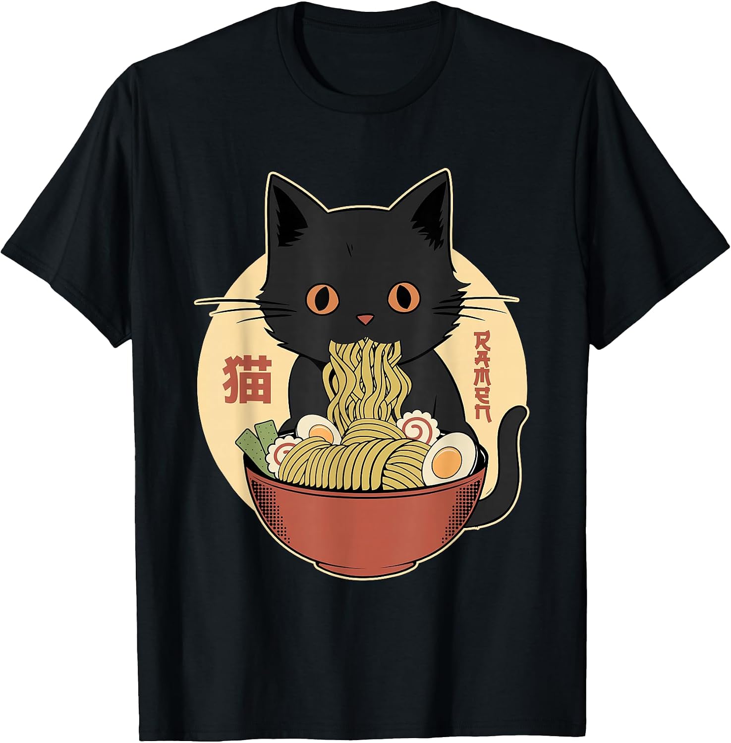 Anime Graphic For Men Women Kids Cat Ramen Noodles