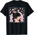 Japanese Anime Girl Manga Otaku Cherry Blossom Women Girls T-Shirt