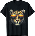 Leopard Face Wearing Sunglasses Animal Leopard Photography T-Shirt