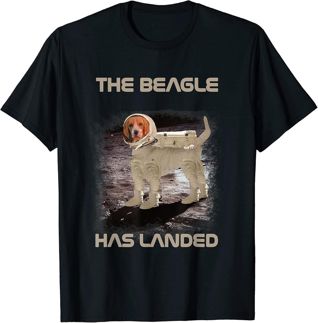 Funny Beagle Has Landed Dog Lovers Moon Landing Shirt Men Women Kids T-Shirt