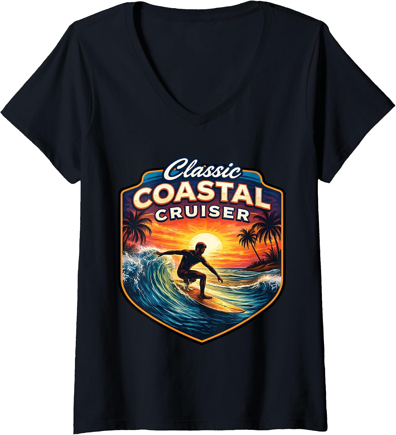 Classic Coastal Cruiser Surfer Surfing Surf Merch