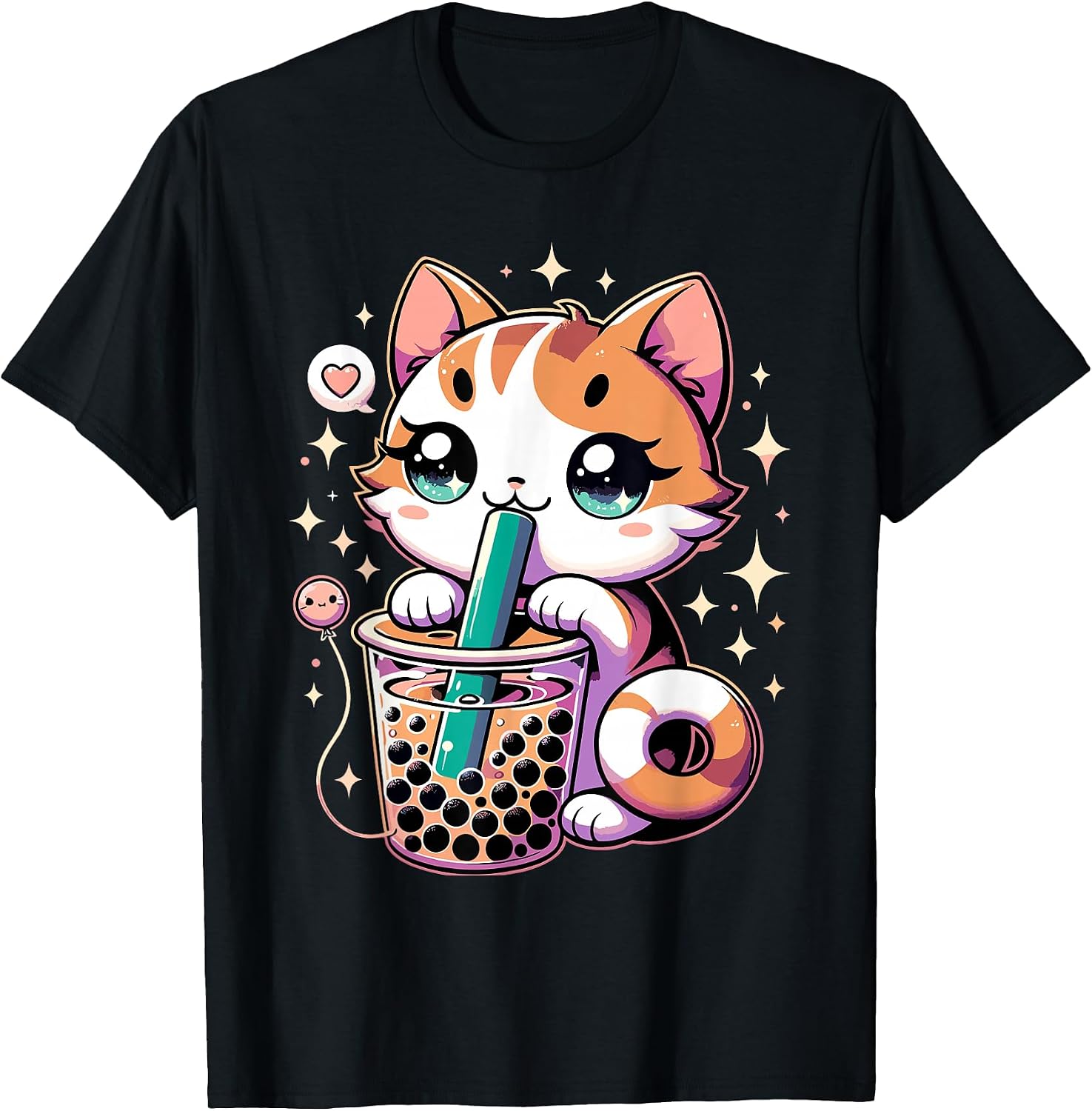 Japanese Kawaii Anime Cat Boba Bubble Tea Neko