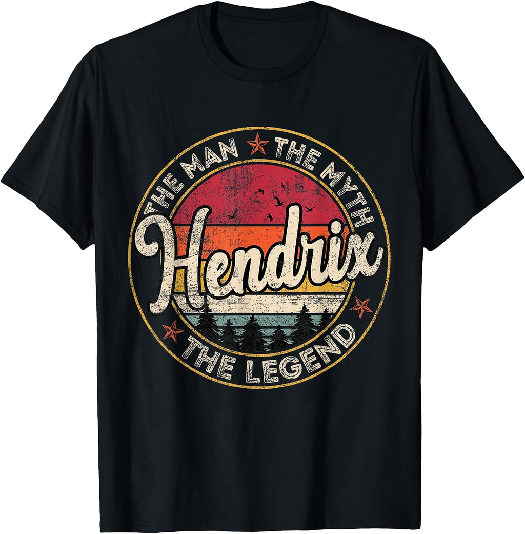 Hendrix First Name Personalized Vintage Retro