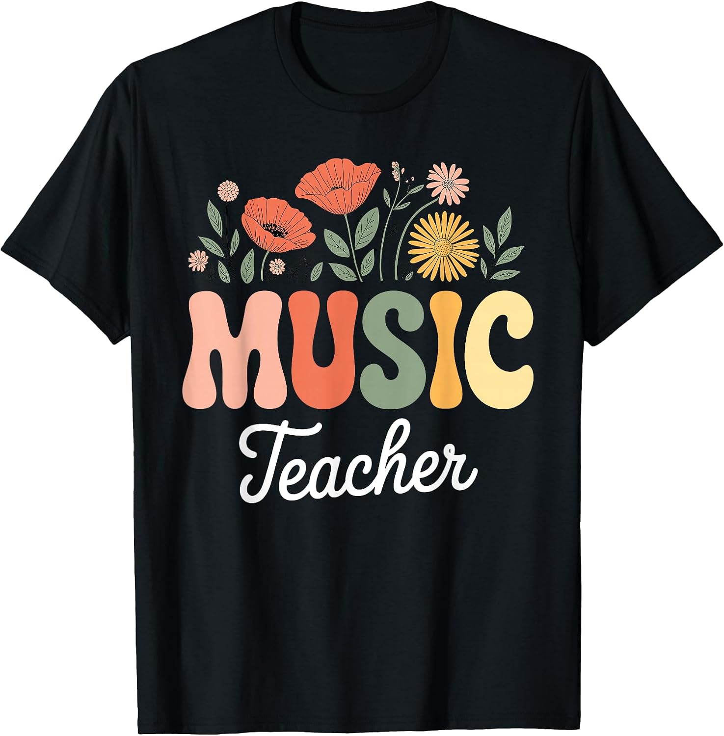 Music Teacher Art for Men Women Band Musician Music Teacher T-Shirt