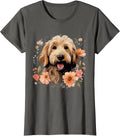 Goldendoodle Mom Golden Doodle Dog Lover Flowers Cute T-Shirt