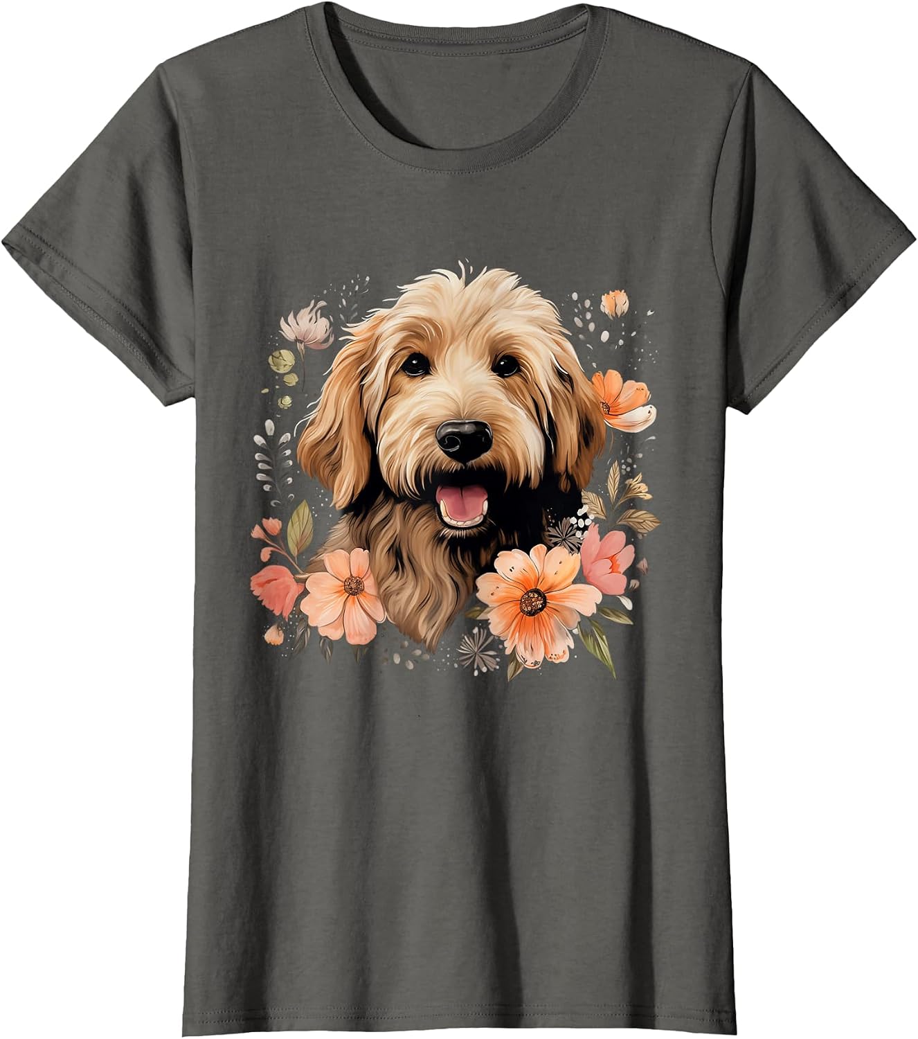 Goldendoodle Mom Golden Doodle Dog Lover Flowers Cute T-Shirt