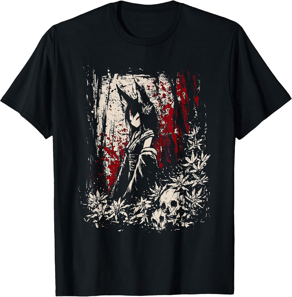Creepy Anime Aesthetic Horror Manga Fans Tee