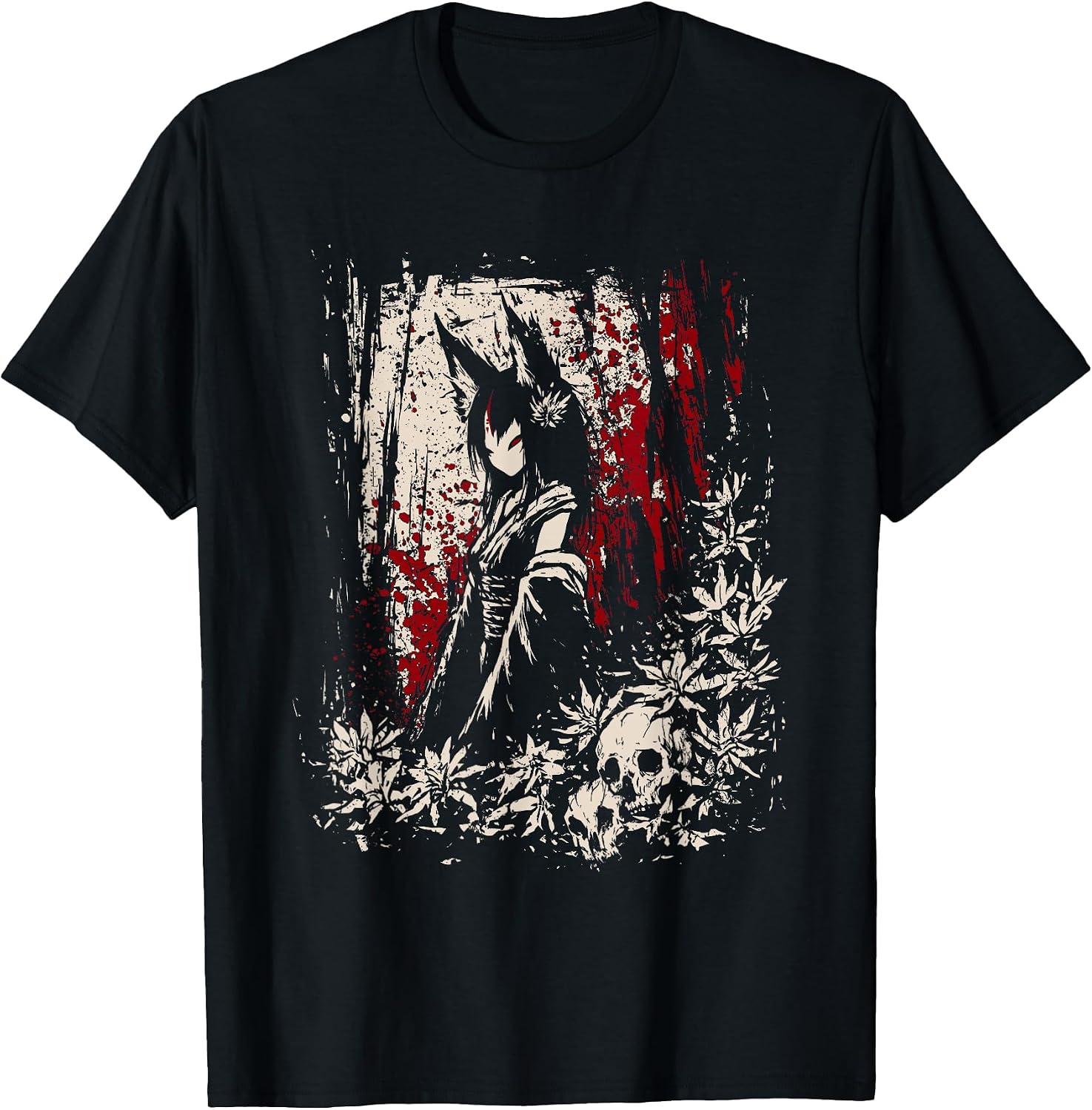Creepy Anime Aesthetic Horror Manga Fans Tee