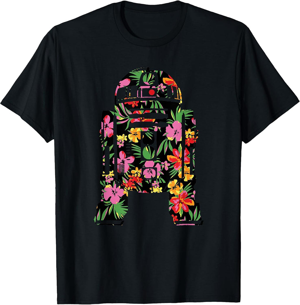 Tropical R2-D2 Floral Print T-Shirt
