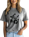 Womens Short Sleeve T-Shirt Casual Oversized Graphic Tees Summer Plus Size Shirts Trendy Crewneck Tops