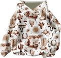 Women's Cowgirls Graphic Hoodies Lightweight Long Sleeve Hooded Sweatshirts Western Outfits