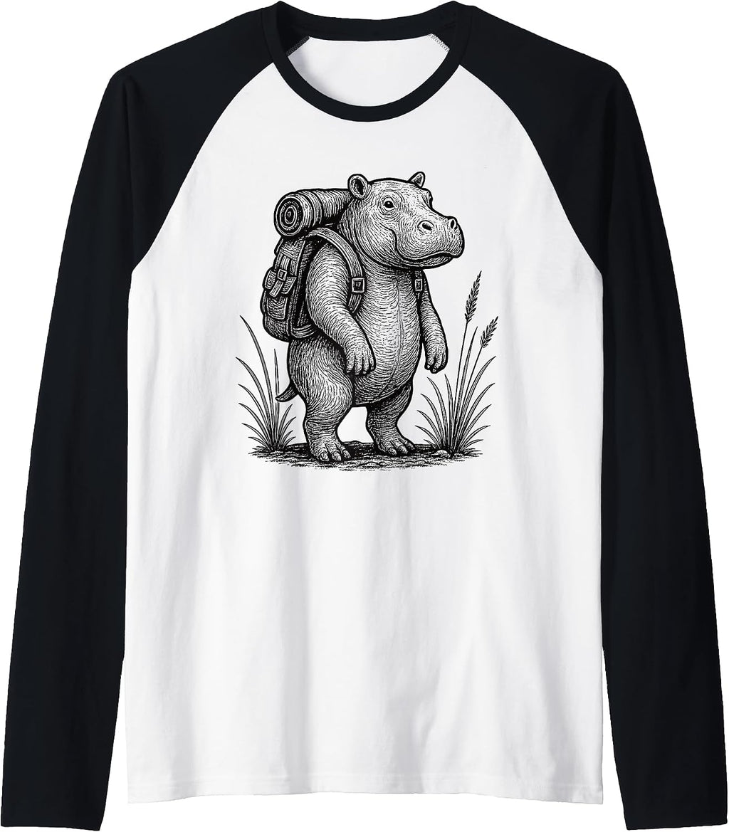 Hippo Hiker Trekking Hike Merch.