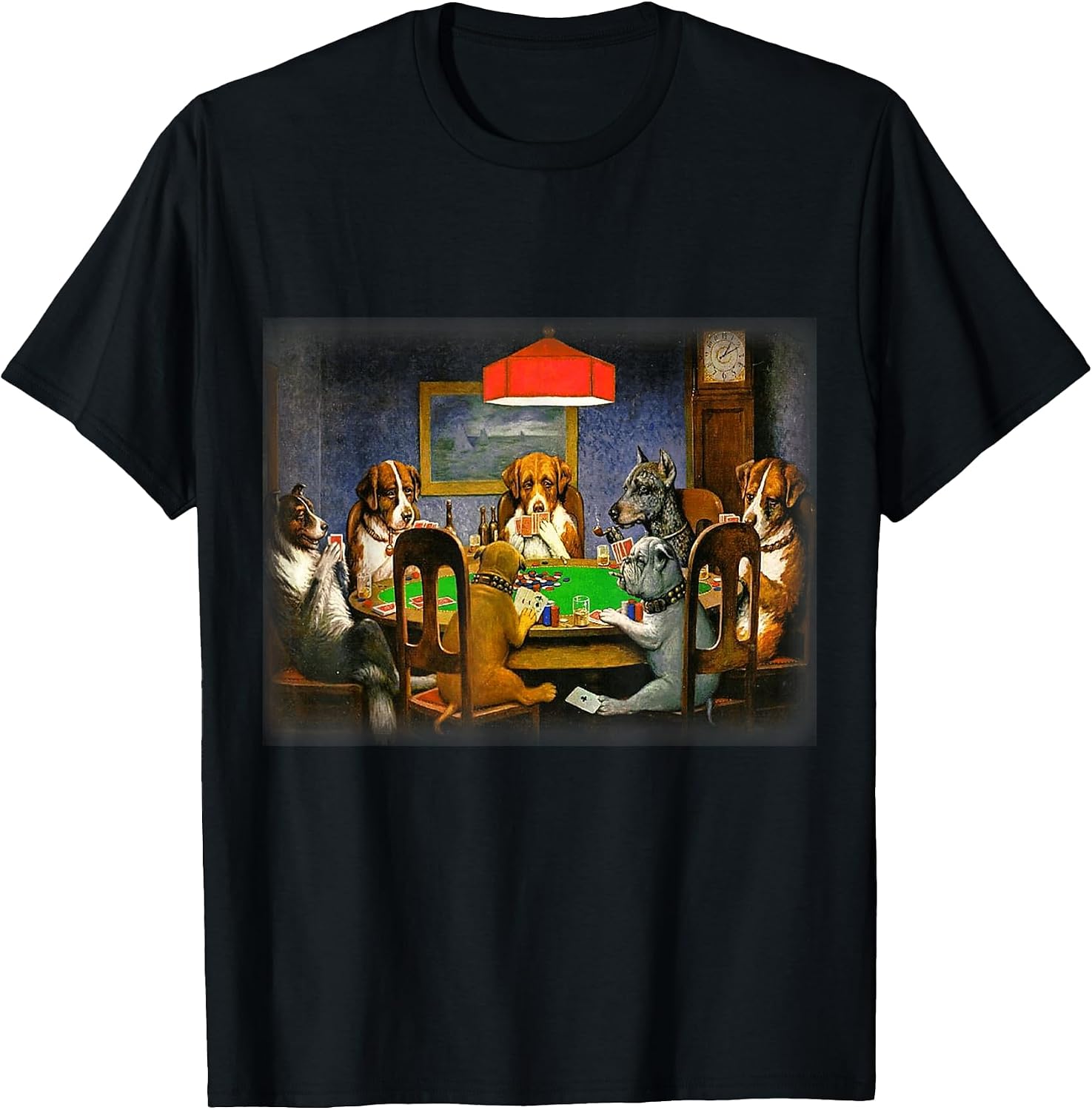 Dogs Playing Poker | A Friend in Need | Funny Dog Lover Art T-Shirt