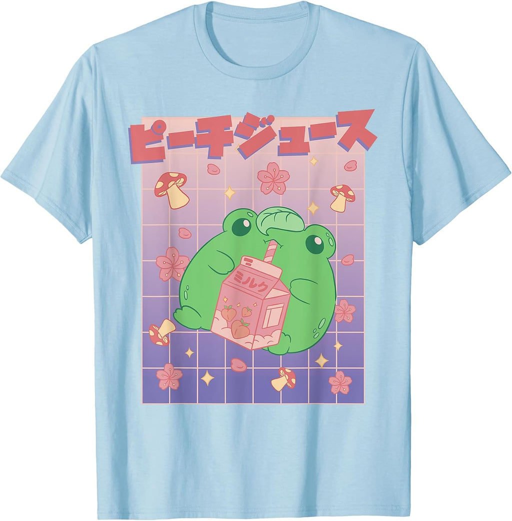 Cute Kawaii Frog Aesthetic Peach Milk Carton