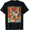 Cat Eating Ramen Vintage Japanese Noodles