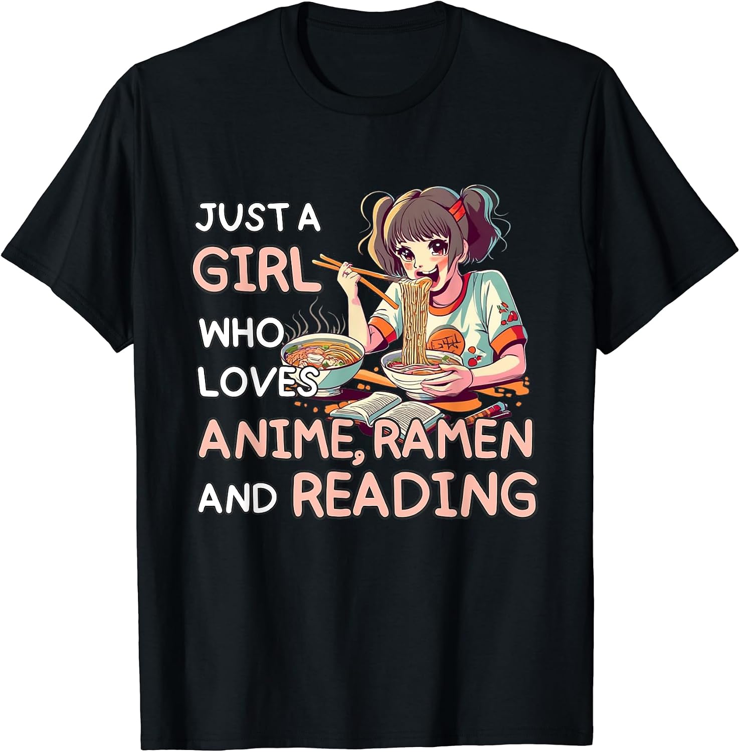 Anime Ramen Reading Art Apparel
