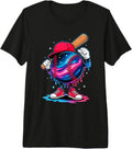 Cosmic Galaxy Baseball Cartoon