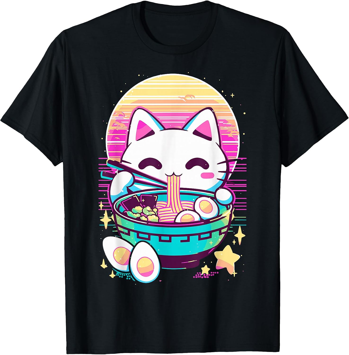 Retro Noodles Cute Cat Aesthetic Retro Kawaii