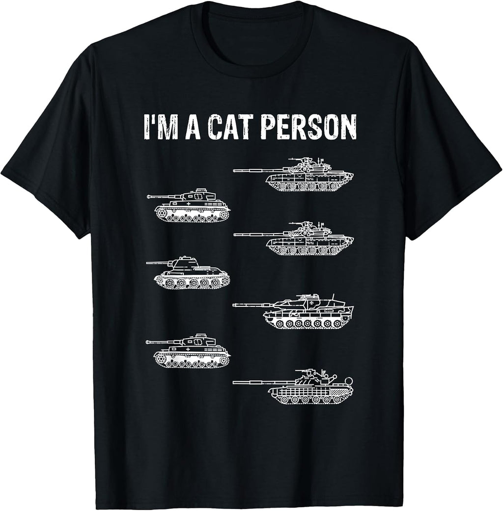 Funny 7 Cats I'm A Cat Person German Tanks Joke