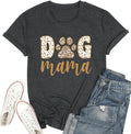 Dog Mom Shirt Women Funny Dog Paw Graphic Letter Print Tee Shirts Pets Lover Short Sleeve Tops