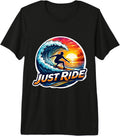 Just Ride Surfer Saying Surfing Surfboard Merch