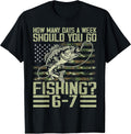 Funny Fishing Boy Teens Kid Camouflage USA Flag Bass Fish 67 T-Shirt
