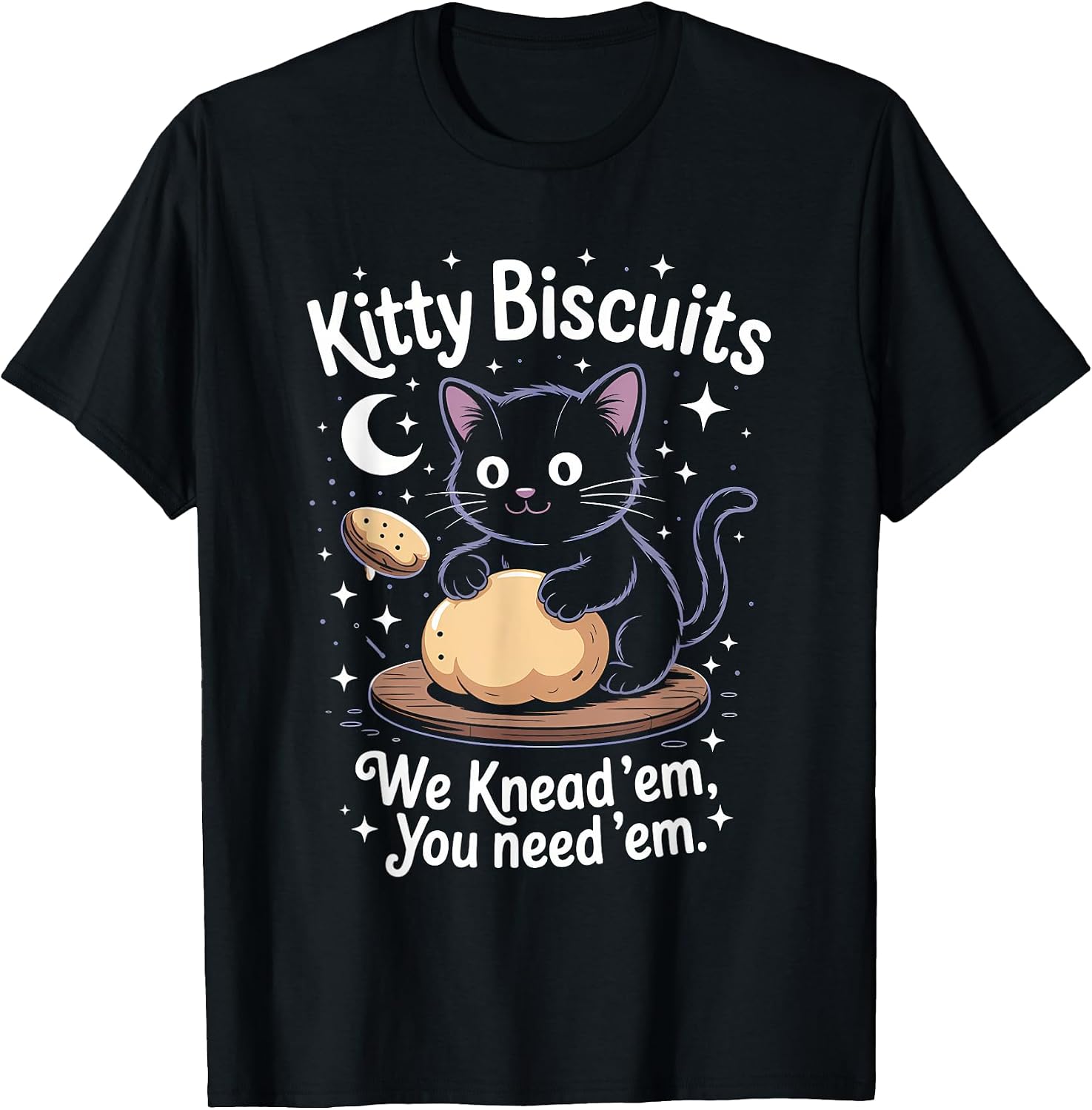Kitty Biscuits Bakery Shirt Cat Lover Knead Em Need Em Cat T-Shirt