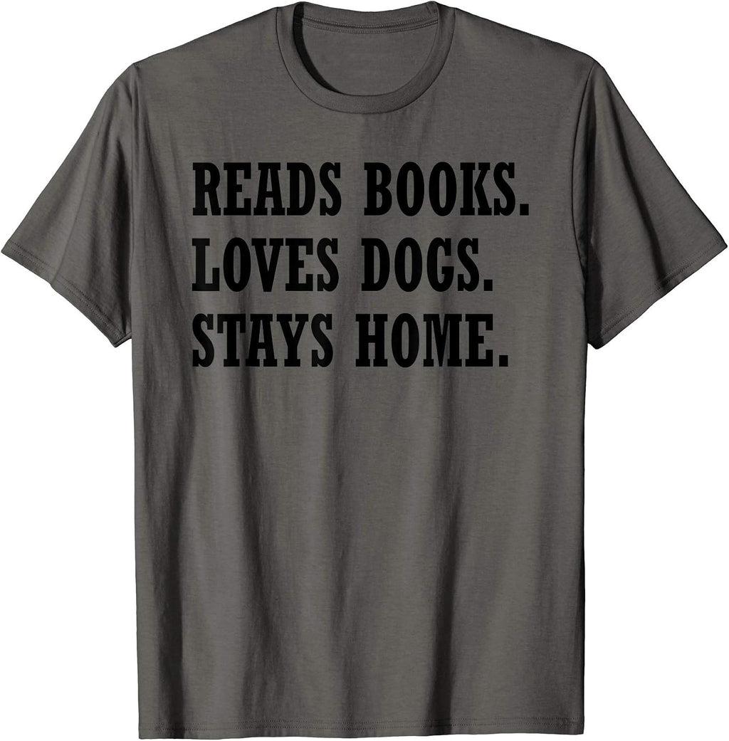 Funny Dog Gifts Reads Books Loves Dogs Stays Home