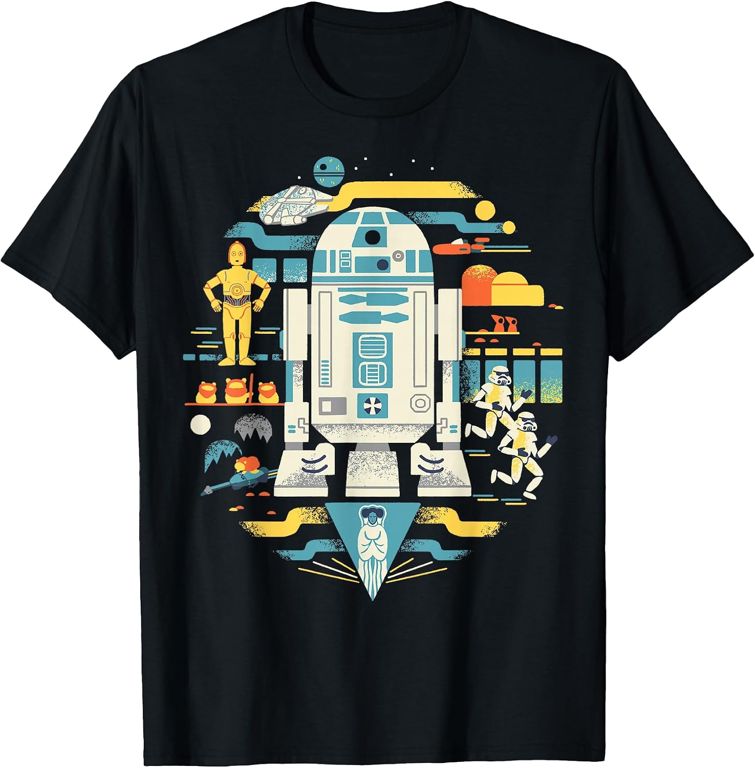R2-D2 Circle Collage T-Shirt