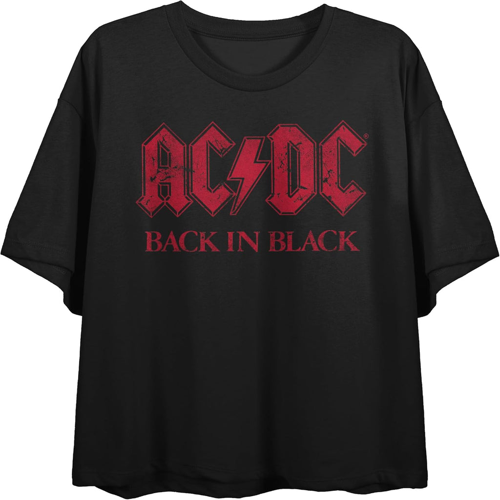 ACDC Australian, Rock Band, Rock and Roll, Music, Song Short Sleeve Adult Crop T-Shirt