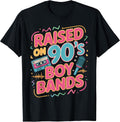 Raised On 90s Boy Band Retro Pop Music Cassette Microphone T-Shirt