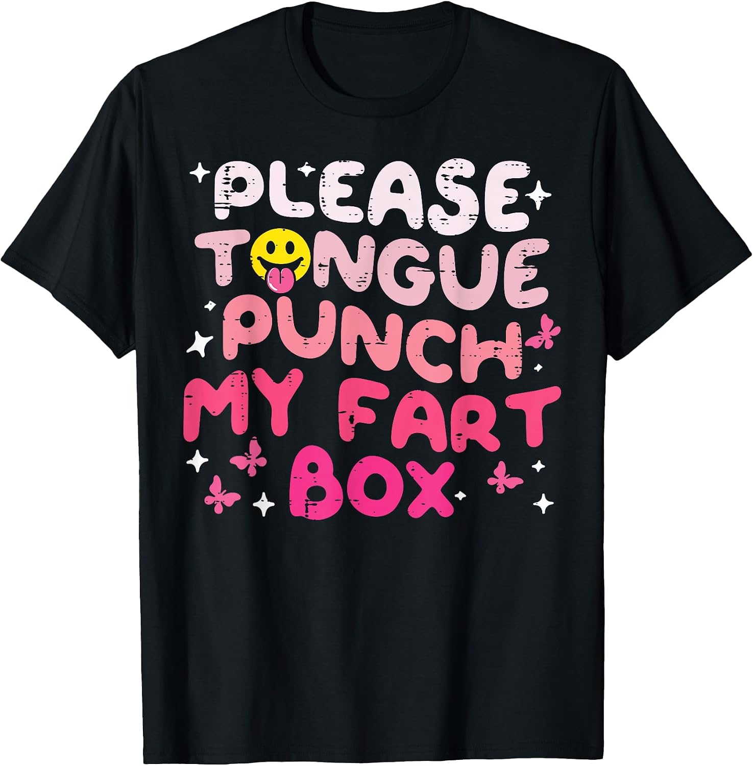 Inappropriate Please Tongue Punch Funny Cringe Men Women T-Shirt