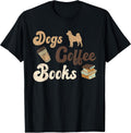 Dogs Books Coffee for Book Lover Shelter