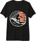 Patriotic Surfer Vintage USA Flag Surfing Merch