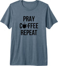 Funny Pray Coffee Repeat Motivational Saying