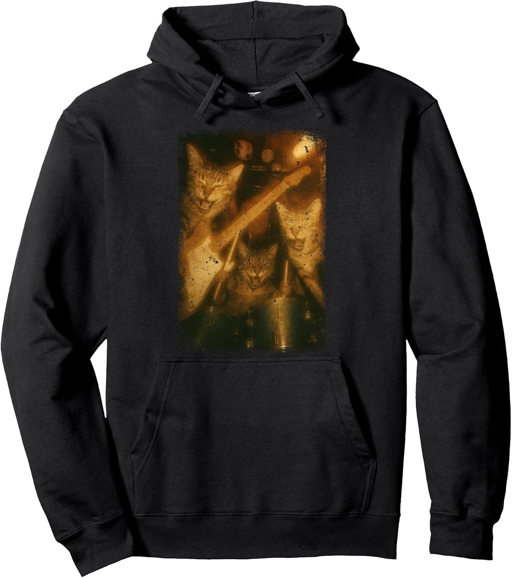 Metalhead Vintage Graphic Cats Tee Cat Lover Merch