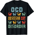 OCD Obsessive Cat Disorder Funny Cat Lover Gift T-Shirt Small