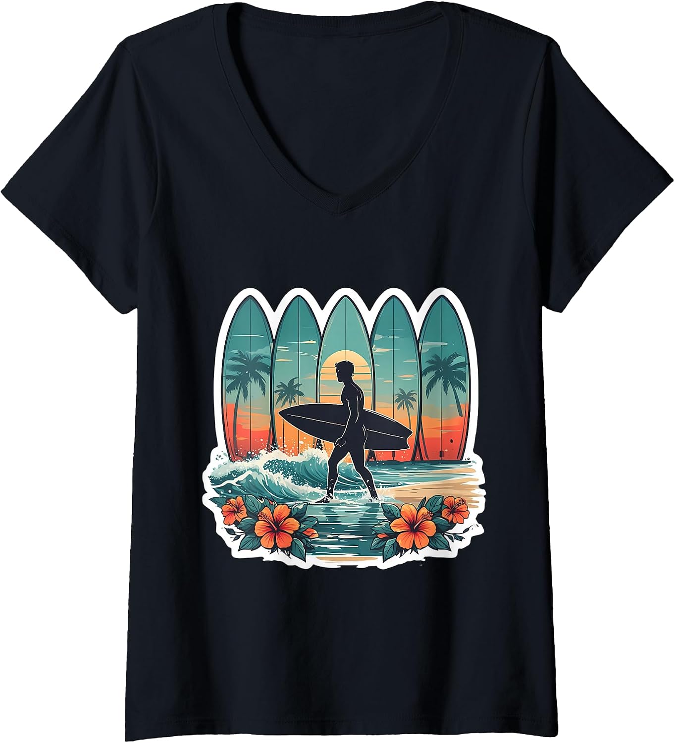 Vintage Surfer Surf Boards Retro Surfing Merch