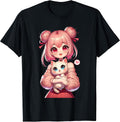 Kawaii Anime Girl with Adorable Cat Designs