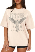 Women Boho Cow Skull T-Shirts Western Cowgirls Graphic Crewneck Shirts Country Concert Short Sleeve Outfits