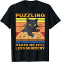 Jigsaw Puzzle cat Puzzler Funny Puzzle Lover T-Shirt