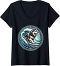 Siberian Husky Dog Surfing Surfer Owner Merch