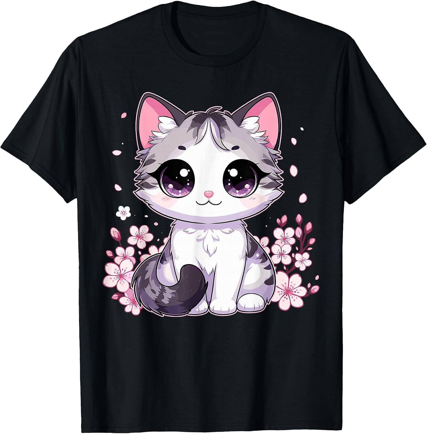 Cherry Blossom Kawaii Cat
