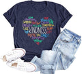 Kindness Shirt for Women Summer Casual Short Sleeve Inspirational Tee Tops