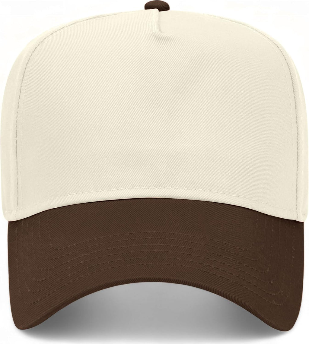 Blank Camo Trucker Hat with Two Tone Tan Camouflage Brim | Premium Wholesale Custom Baseball Hats Blanks for Men & Women
