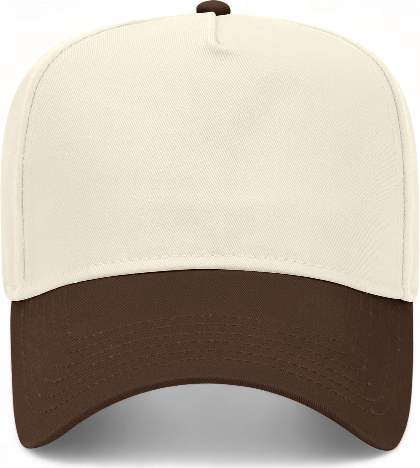 Blank Camo Trucker Hat with Two Tone Tan Camouflage Brim | Premium Wholesale Custom Baseball Hats Blanks for Men & Women
