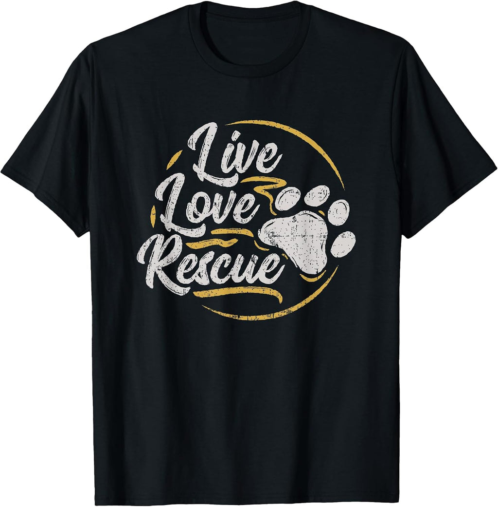 Live Love Rescue - Dog Lover Adopt a Dog Adoption T-Shirt T-Shirt