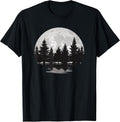 Forest Moon Landscape Outdoor Nature Vintage Graphic Men T-Shirt