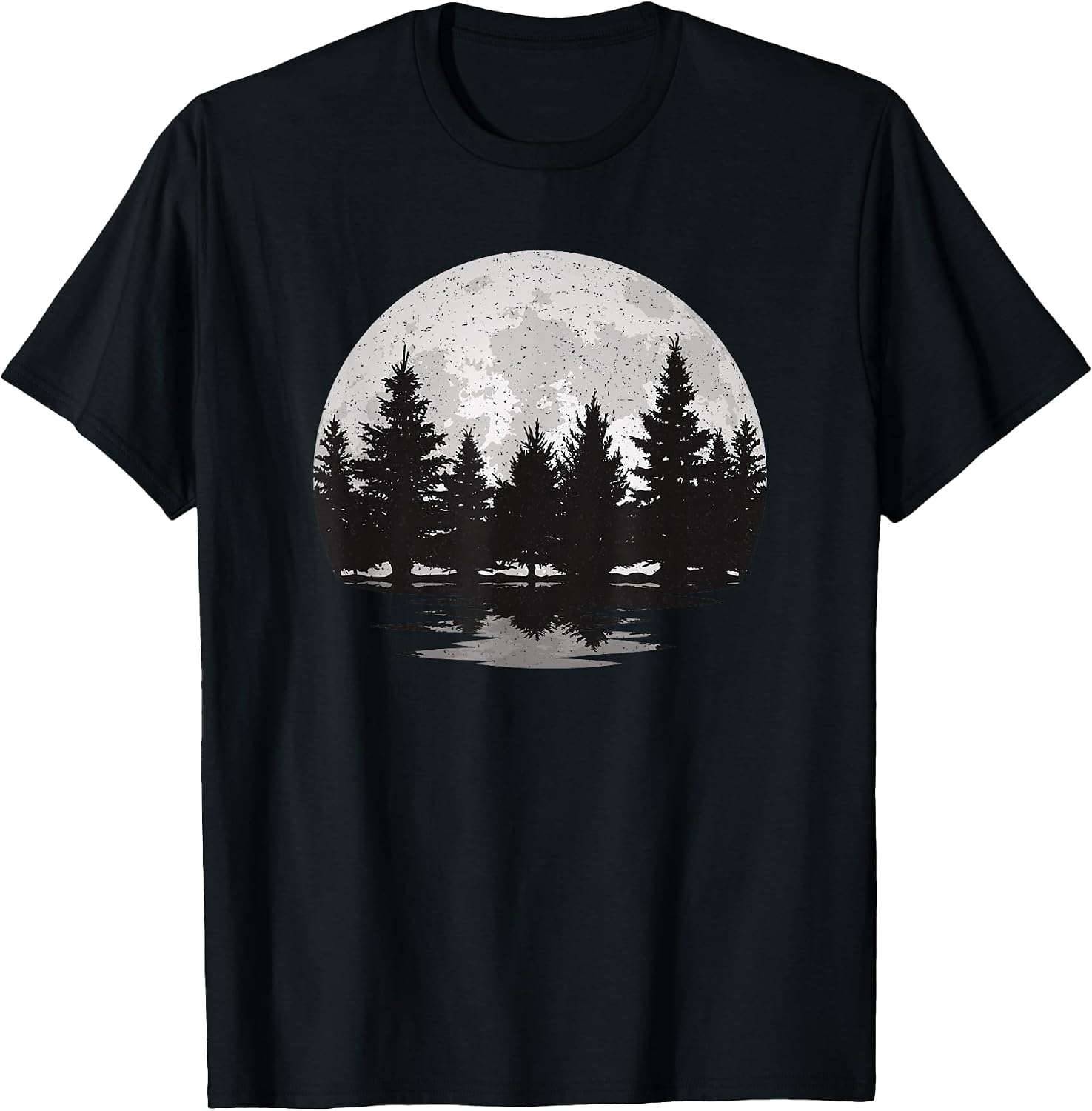 Forest Moon Landscape Outdoor Nature Vintage Graphic Men T-Shirt