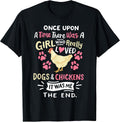 Funny Chicken Dog Lover for Women Girls Farmer T-Shirt Small
